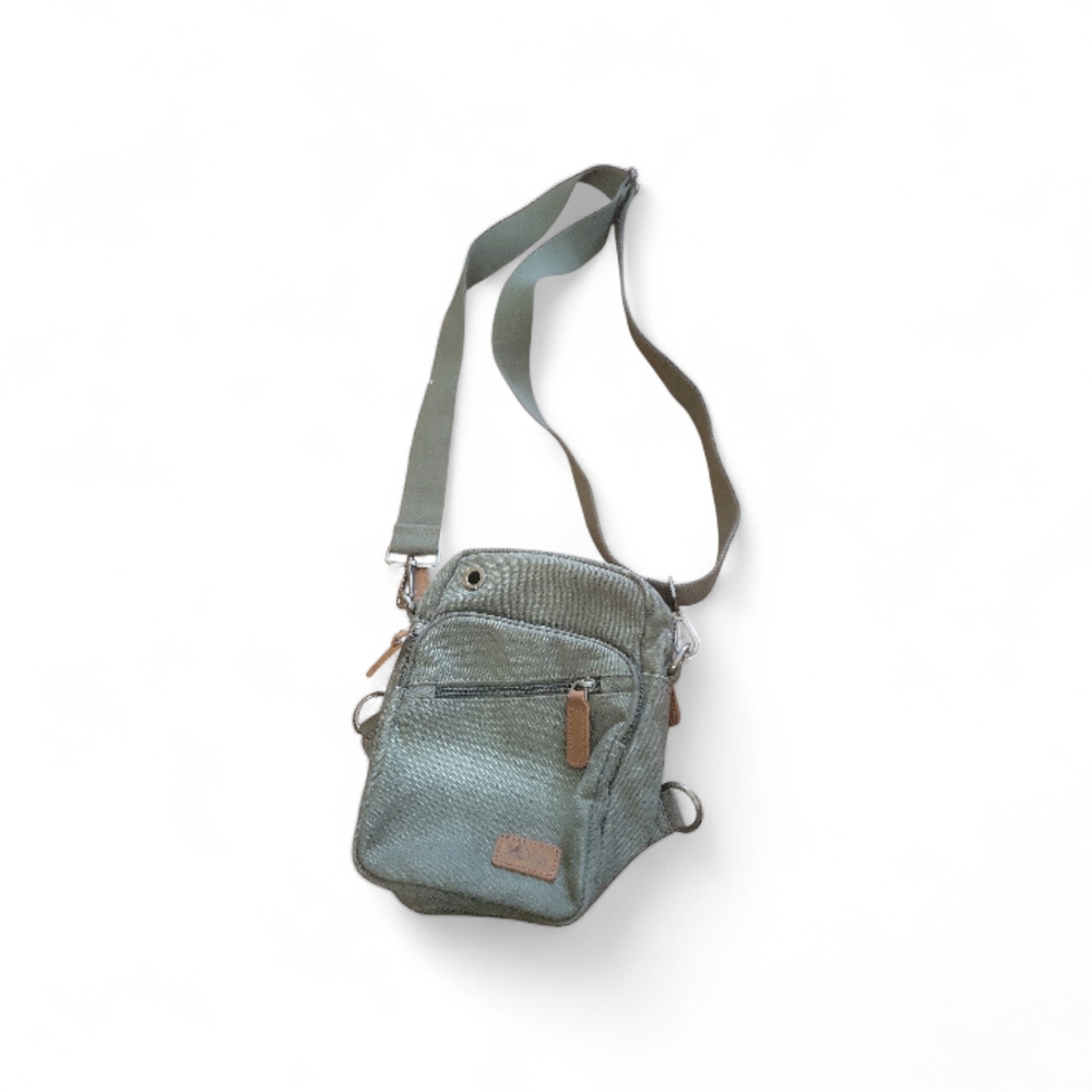 Da VAN Stylish Green Crossbody Bag